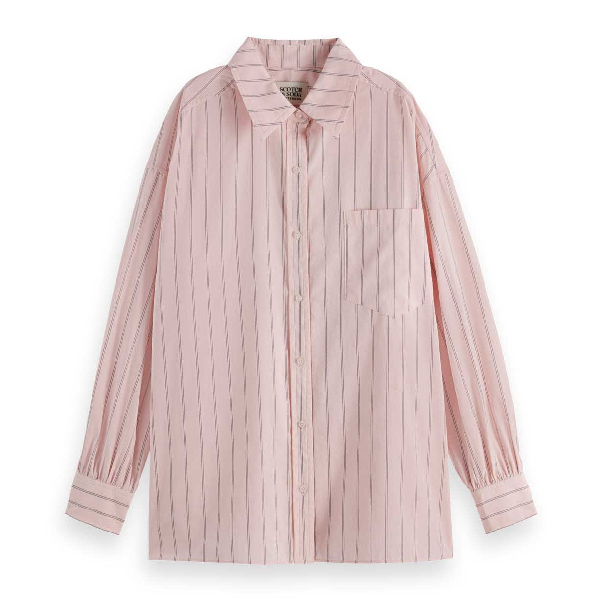 Scotch & Soda Striped Girlfriend Poplin Shirt